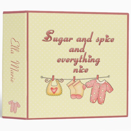 Sugar and Spice and Everything Nice Photo Album 3 Ring Binder