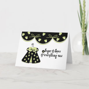 Sugar and Spice Baby Congratulations Card