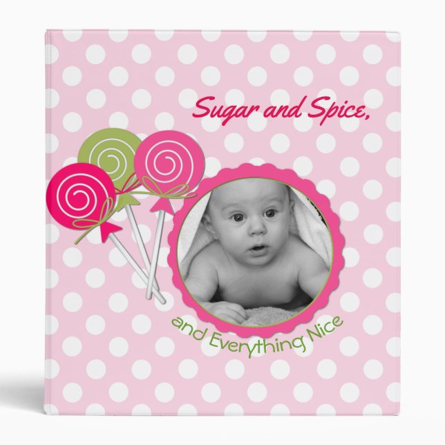 Sugar and Spice Baby Girl Album Binder (Front)