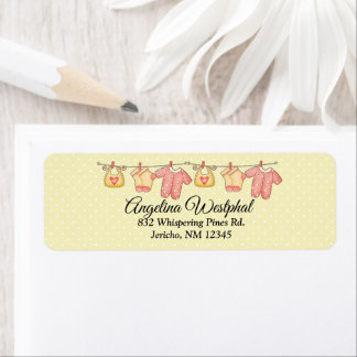  Sugar and Spice Baby Shower Return Address Labels