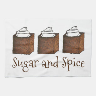 Sugar and Spice Gingerbread Cake Christmas Baking Kitchen Towel