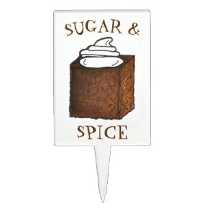 Sugar and Spice Gingerbread Cake Christmas Holiday Topper