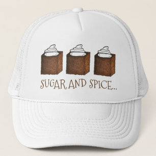 Sugar and Spice Gingerbread Cake Christmas Holiday Trucker Hat
