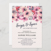 Sugar and Spice Girl Baby Shower Invitation (Front/Back)