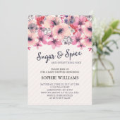 Sugar and Spice Girl Baby Shower Invitation (Standing Front)
