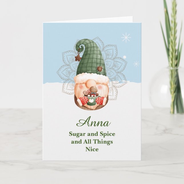 Sugar and Spice Gnome Mandala Card (Front)