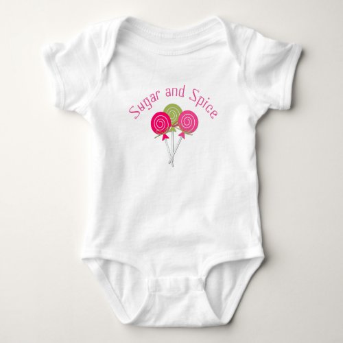 Sugar and Spice Infant Baby Girl  Baby Bodysuit