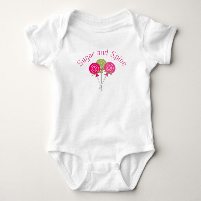 Sugar and Spice Infant Baby Girl  Bodysuit (Front)