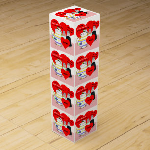 Sugar and Spice - Old Fashioned Valentine Card Art Wine Box