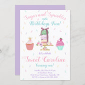 Sugar and Sprinkles Sweet Treat Birthday Invitation (Front/Back)