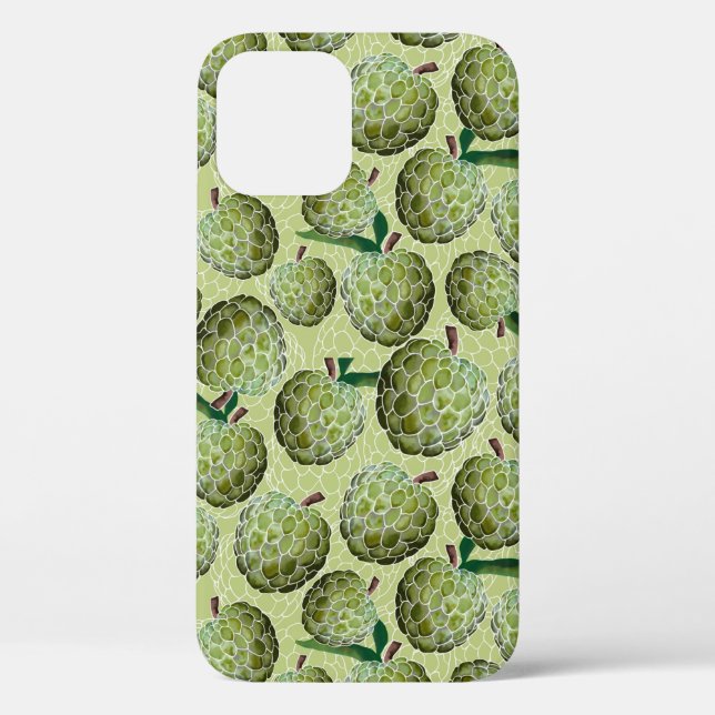 Sugar Apple Watercolor | Green Case-Mate iPhone Ca Case (Back)