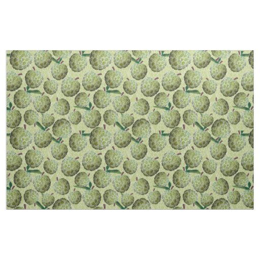 Sugar Apple Watercolor | Green Fabric