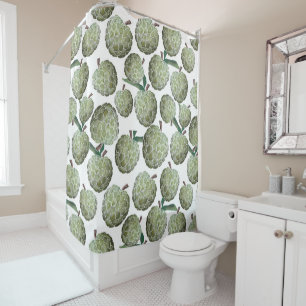 Sugar Apple Watercolor  Shower Curtain