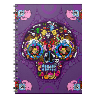 Sugar Art Skull Kawaii Doodle customized Notebook