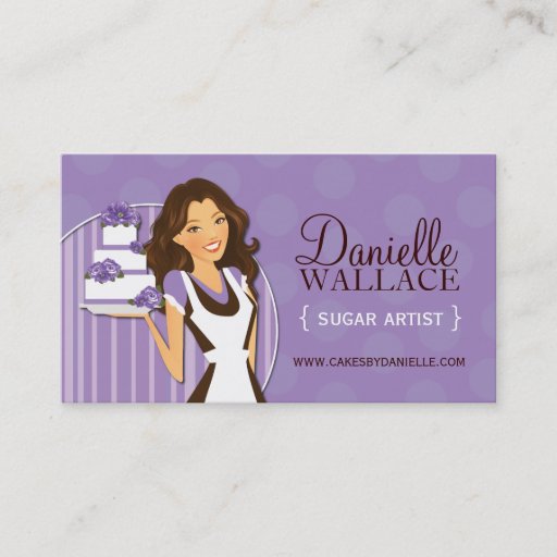 Customizable Sugar Artist Business Cards