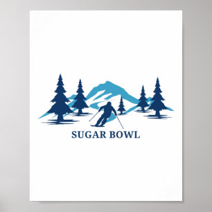 Sugar Bowl California Ski Resort Skiing Skier  Poster