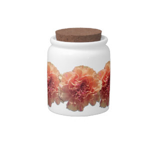 Sugar Bowl/Candy Jar - Peachy Keen Carnation