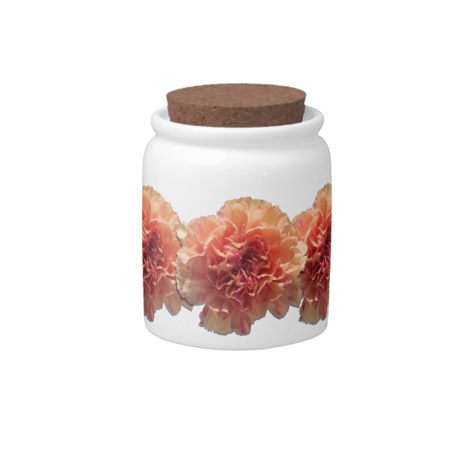 Sugar Bowl/Candy Jar - Peachy Keen Carnation (Front)