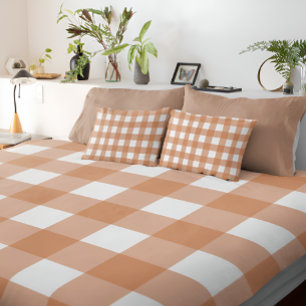 Sugar Brown Checkered Duvet Cover