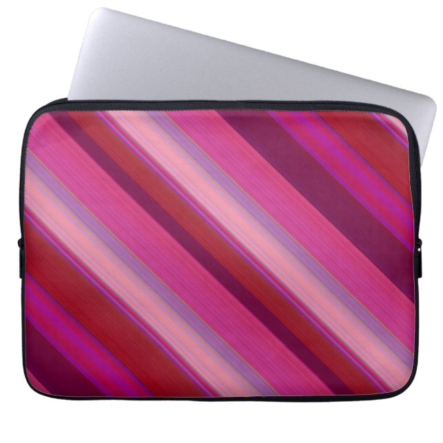 Sugar Candy Stripes Laptop Sleeve (Front)