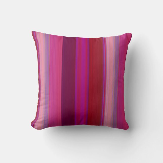 Sugar Candy Stripes Throw Pillow (Front)