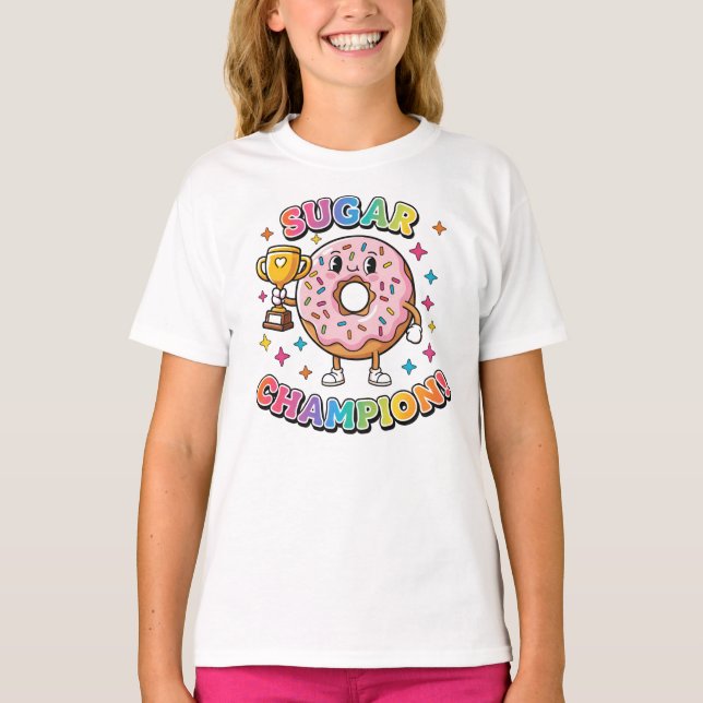 Sugar Champion – Donut Trophy Tee (Front)