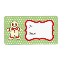 Sugar Christmas Cookie Gift Tag Labels