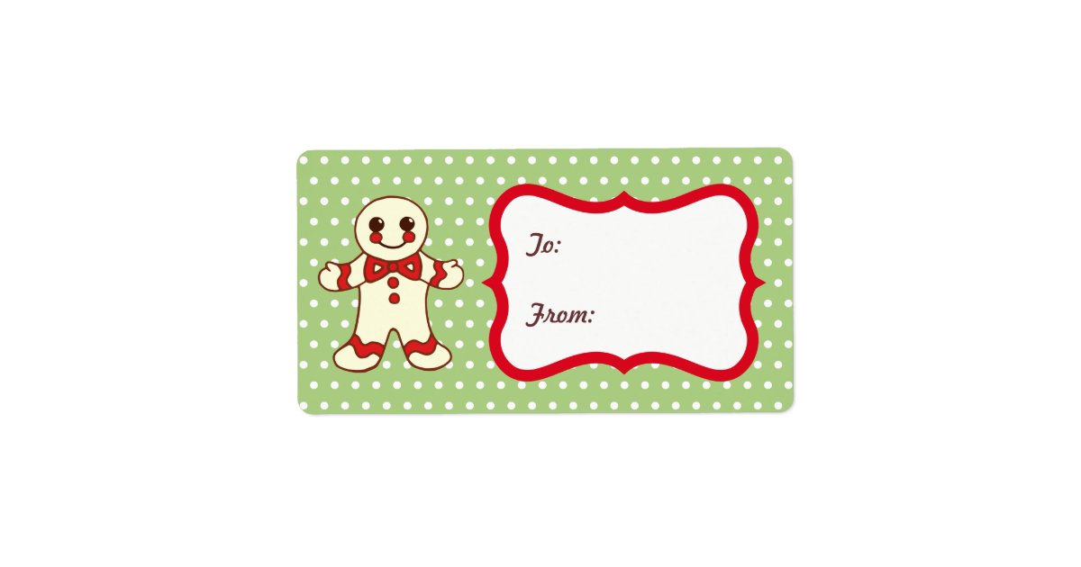 Sugar Christmas Cookie Gift Tag Labels | Zazzle