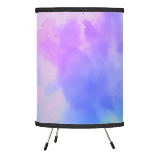 Sugar clouds, pastel paint splash, stains pattern tripod lamp