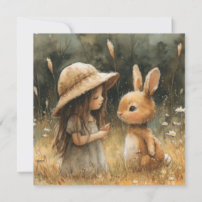 Sugar-Coated Bunnies: Sweet Delights 🐰💖Digital Holiday Card (Front)