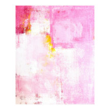'Sugar Coded' Pink Abstract Art Poster Print