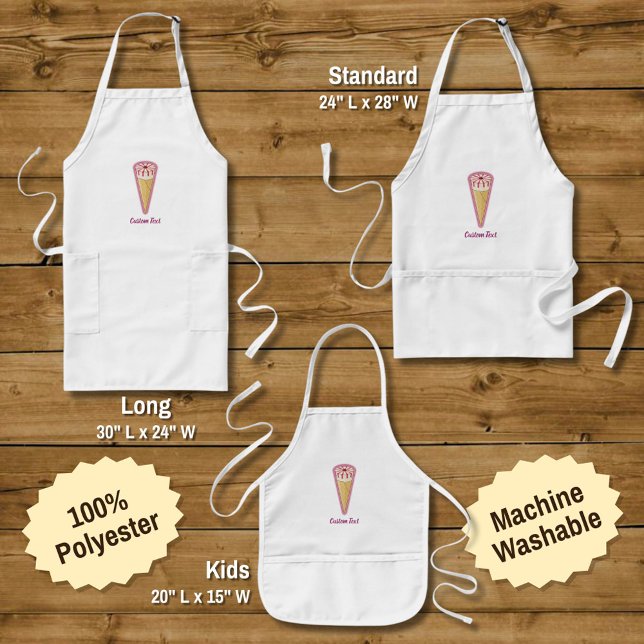 Sugar Cone Ice Cream Adult Apron (Creator Uploaded)