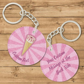 Sugar Cone Ice Cream Keychain
