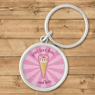 Sugar Cone Ice Cream Keychain