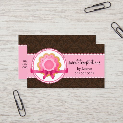 Customizable Sugar Cookie Bakery Business Cards