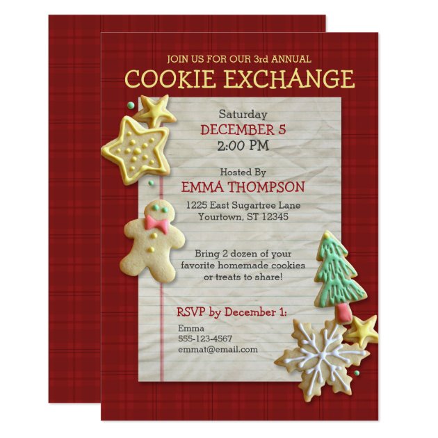 Sugar Cookie Exchange Holiday Party Invitation