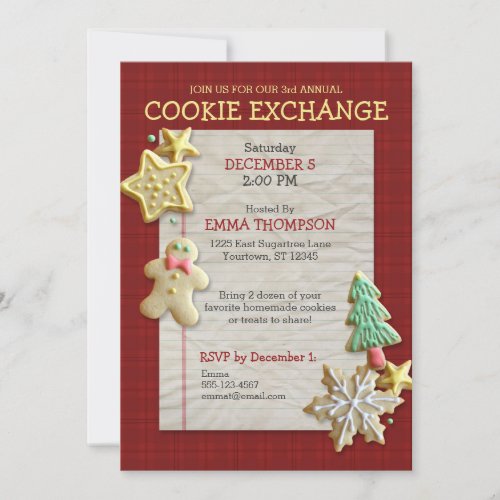 Sugar Cookie Exchange Holiday Party Invitation