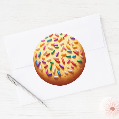 Sugar Cookie with Sprinkles Classic Round Sticker