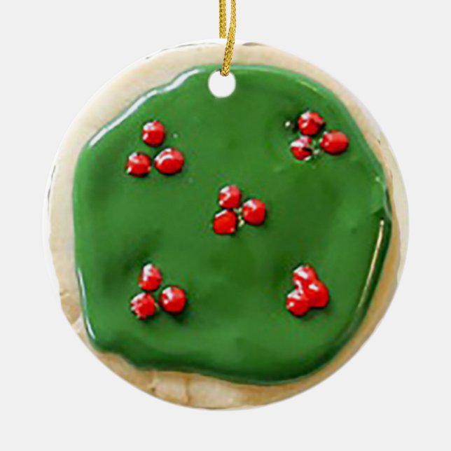 Sugar Cookies Personalized Christmas Ceramic Ornament (Front)