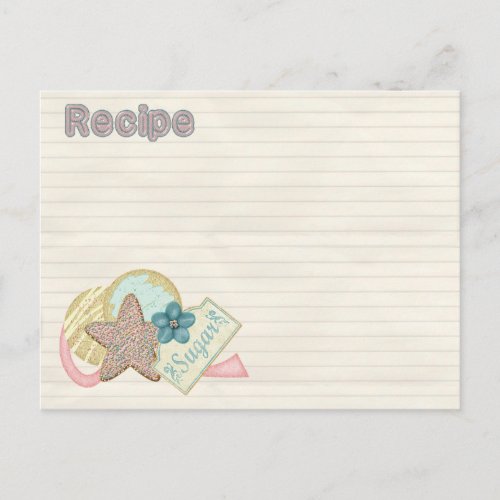 sugar cookies recipe card