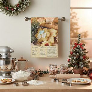 Sugar cookies recipe kitchen towel