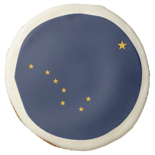 Sugar cookies with flag of Alaska, USA (Front)