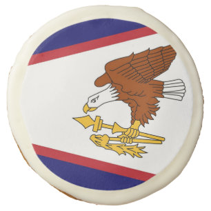 Sugar cookies with flag of American Samoa, USA