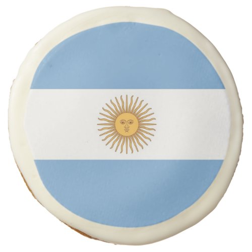 Sugar cookies with flag of Argentina