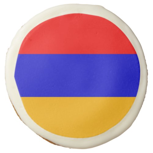 Sugar cookies with flag of Armenia