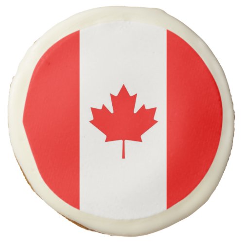 Sugar cookies with flag of Canada