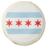 Sugar cookies with flag of Chicago, Illinois, USA