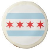 Sugar cookies with flag of Chicago, Illinois, USA (Front)