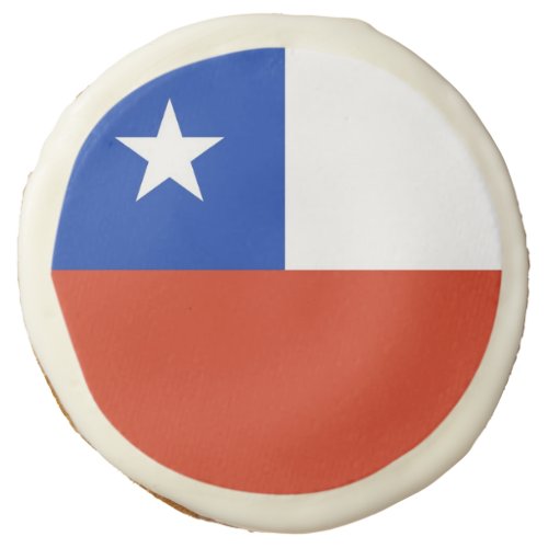 Sugar cookies with flag of Chile