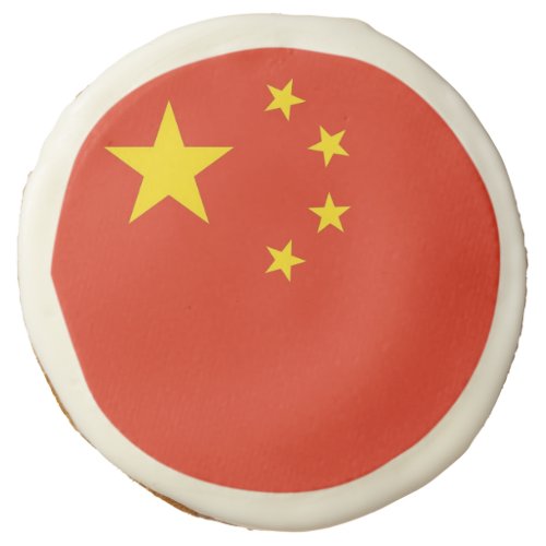 Sugar cookies with flag of China